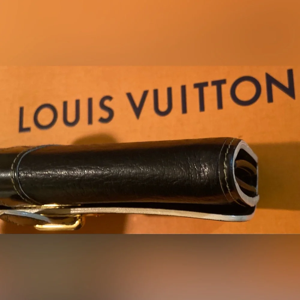 🔥FIRM PRICE ~ Louis Vuitton ~ Suhali Black Leather Long Wallet ~ COA ~ TH2088 - Picture 15 of 16